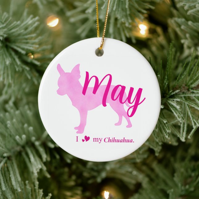 Décoration En Céramique Custom Chihuahua Christmas Ornament   (Arbre)