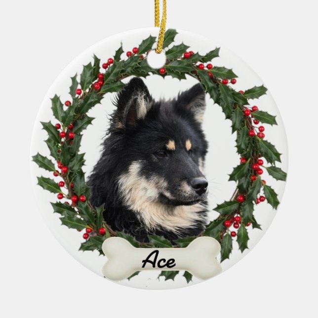 Décoration En Céramique Custom Dog Cat Pet Ornament X-mas - Upload Photo (Devant)