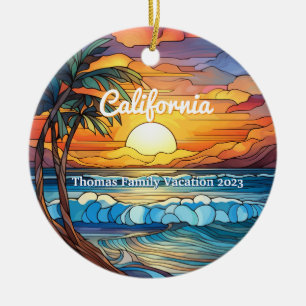 Décoration En Céramique Custom Family California Voyage Faux Verre de rete