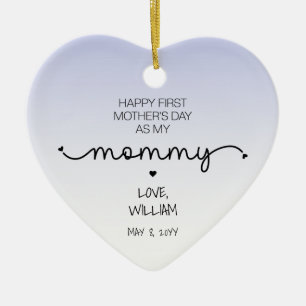 Décoration En Céramique Custom First Mother's Day New Mommy Keepsaké Cade