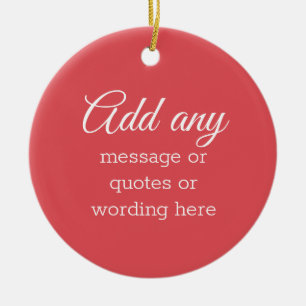 Décoration En Céramique CUSTOM Plain élégant en céramique rouge ornemen