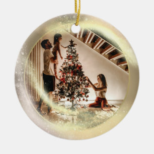 Décoration En Céramique Custom Your Photo Christmas Tree Decor gift