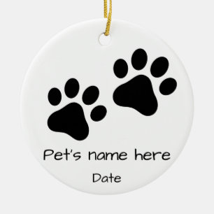 Décoration En Céramique Cute chat animal / Chien empreintes de pattes
