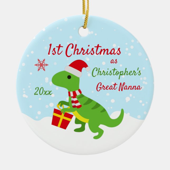 Décoration En Céramique Cute Dinosaur T-Rex Grande Nanna (Devant)
