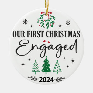 Décoration En Céramique Cute   Engagé   Notre premier Noël