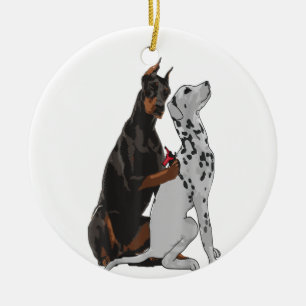 Décoration En Céramique Cute Fashionable Doberman Tattooing Dalmatian Dog