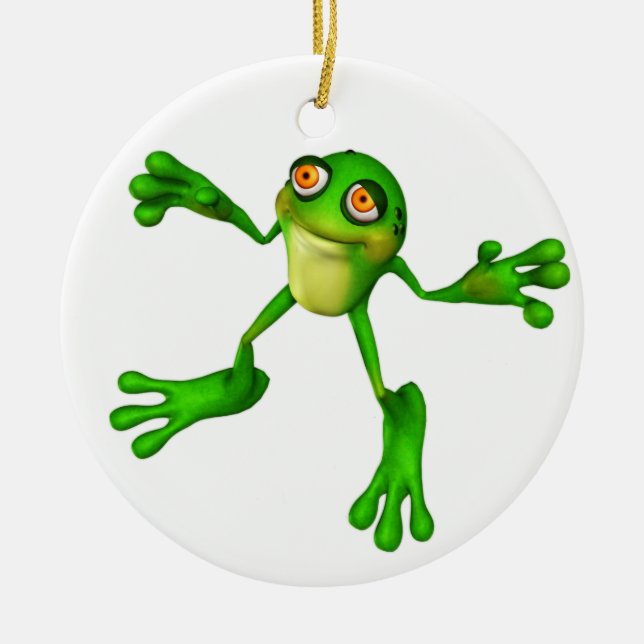 Décoration En Céramique Cute Froggy verte (Devant)