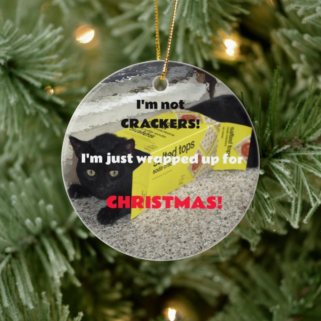 Décoration En Céramique Cute Kitten noir (Arbre)