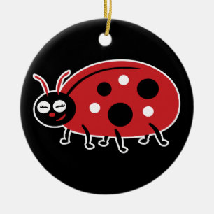 Décoration En Céramique Cute Ladybug