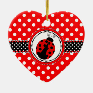 Décoration En Céramique Cute Ladybugs 1er anniversaire