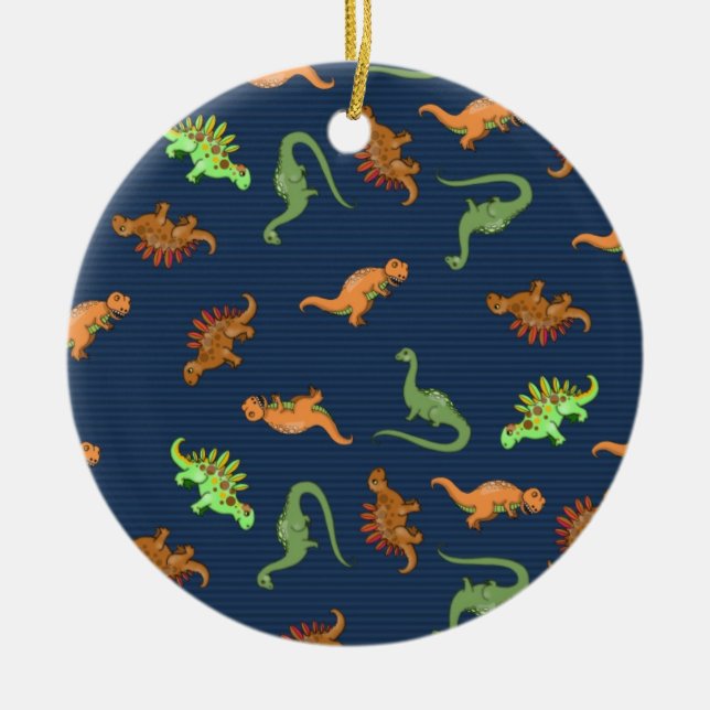 Décoration En Céramique Cute Motif Dinosaures (Devant)