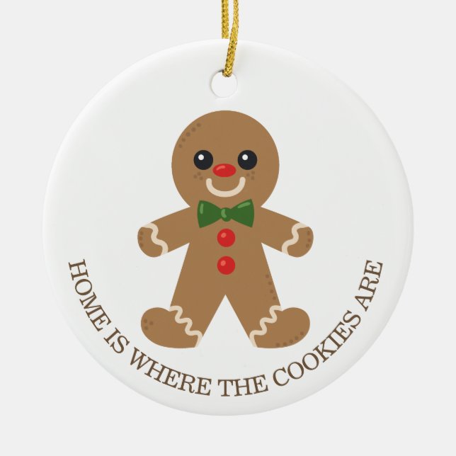 Décoration En Céramique Cute pain d'épices Cookie Noël Année (Devant)