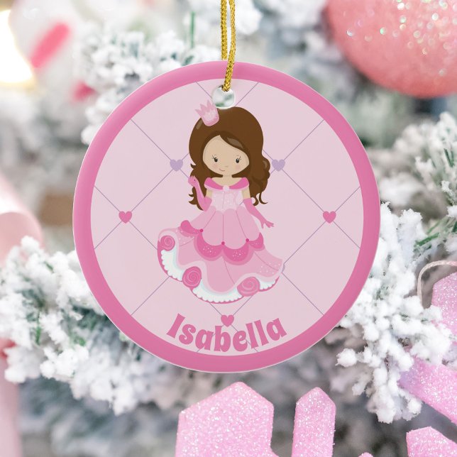Décoration En Céramique Cute Petite Princesse Rose Personnalisée (Créateur téléchargé)