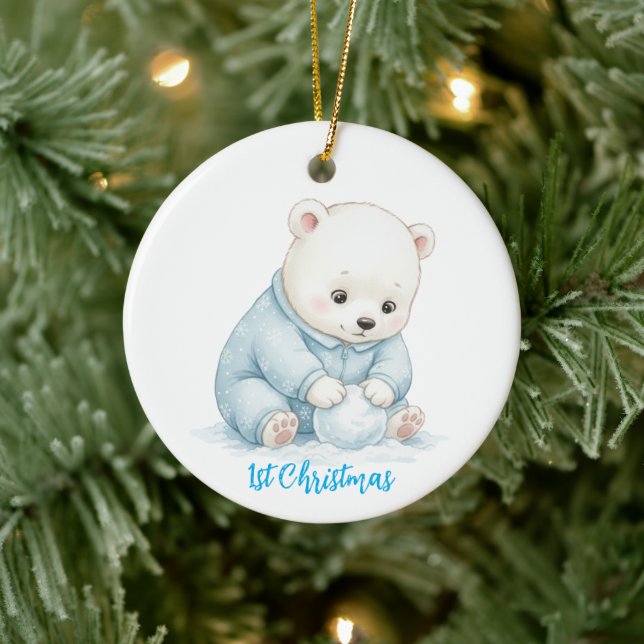 Décoration En Céramique Cute Polar Bear Ornament (Arbre)