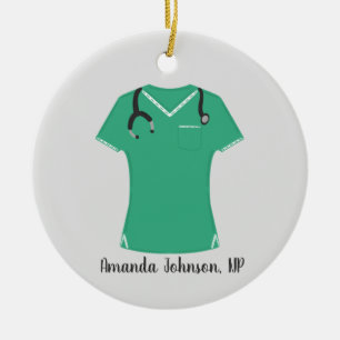 Décoration En Céramique Cute Scrubs Nurse