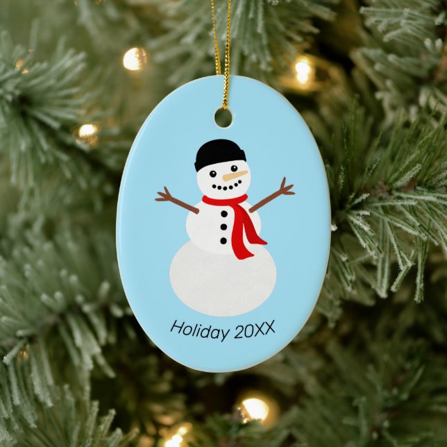 Décoration En Céramique Cute Snowman Holiday (Arbre)