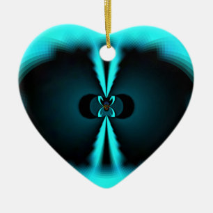 Décoration En Céramique Cyan et Black Abstrait Art Print