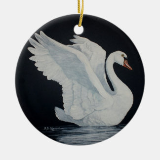 Décoration En Céramique Cygne blanc