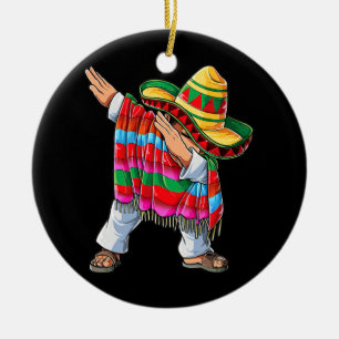 Décoration En Céramique Dabbing Mexicaine Poncho Cinco De Mayo Garçons Hom