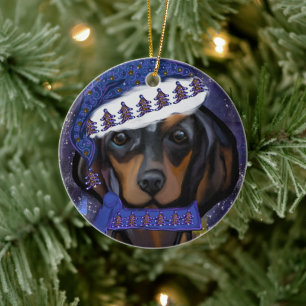 Décoration En Céramique Dachshund