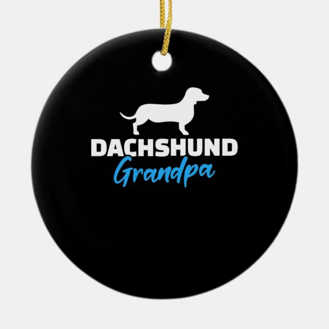 Décoration En Céramique Dachshund Grand-père (Devant)