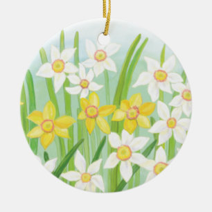 Décoration En Céramique Daffodiques de printemps