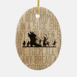 Décoration En Céramique Dame âgée vintage de toile de jute a vécu compt