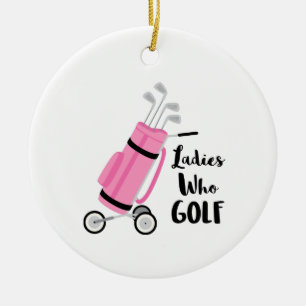 Décoration En Céramique Dames Qui Golf