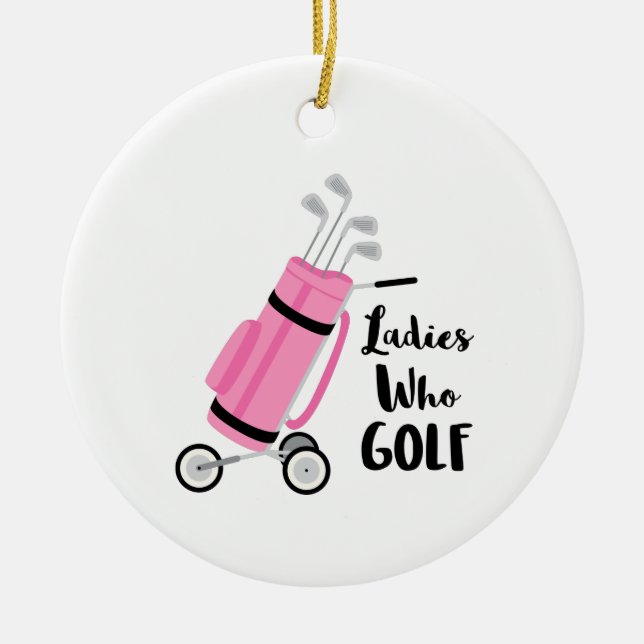 Décoration En Céramique Dames Qui Golf (Devant)