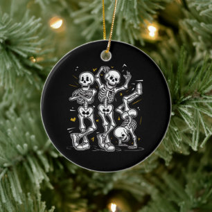 Décoration En Céramique Dancing Skeletons Dance Challenge Halloween