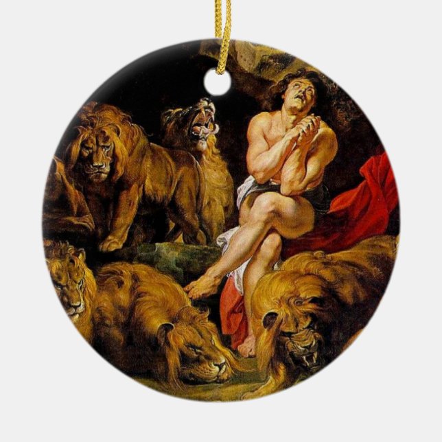 Décoration En Céramique Daniel dans l'ornement de repaire de lions (Devant)