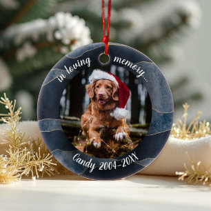 Décoration En Céramique Dans la mémoire aimante   Photo de chien Pet Memor