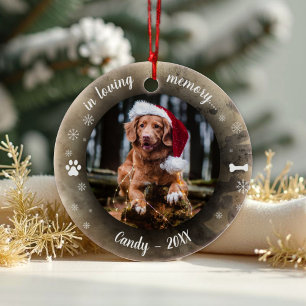 Décoration En Céramique Dans la mémoire aimante   Photo Dog Pet Memorial B