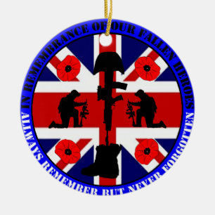 Décoration En Céramique Dans Remembrance of our our our, UK Héroes