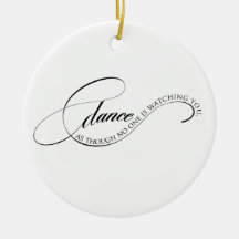 Danse comme si on regardait l'ornement