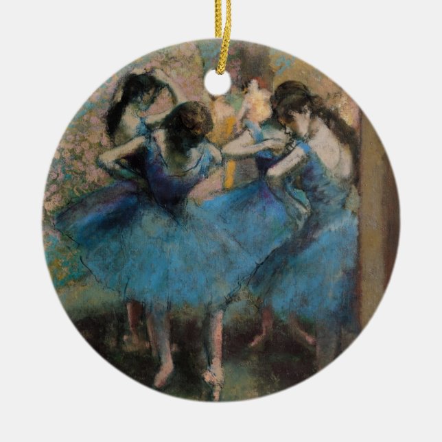 Décoration En Céramique Danseurs d'Edgar Degas | dans le bleu, 1890 (Devant)