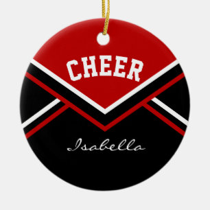 Décoration En Céramique Dark Red Cheer for a Cheerleader 📣💖