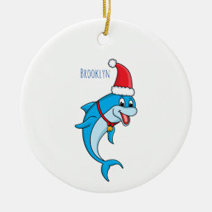 Décoration En Céramique Dauphin mignon avec dessin animé du chapeau du Pèr