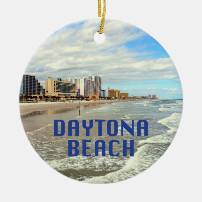 Décoration En Céramique Daytona Beach photo avec nom (Devant)