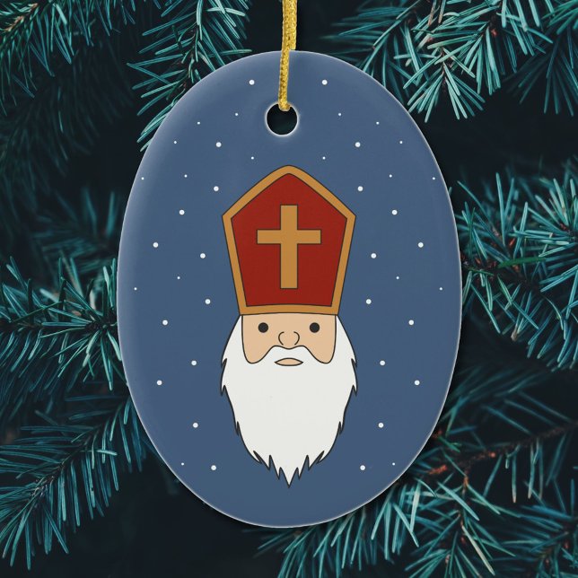 Décoration en céramique de Saint-Nicolas (Saint Nicholas Ornament)