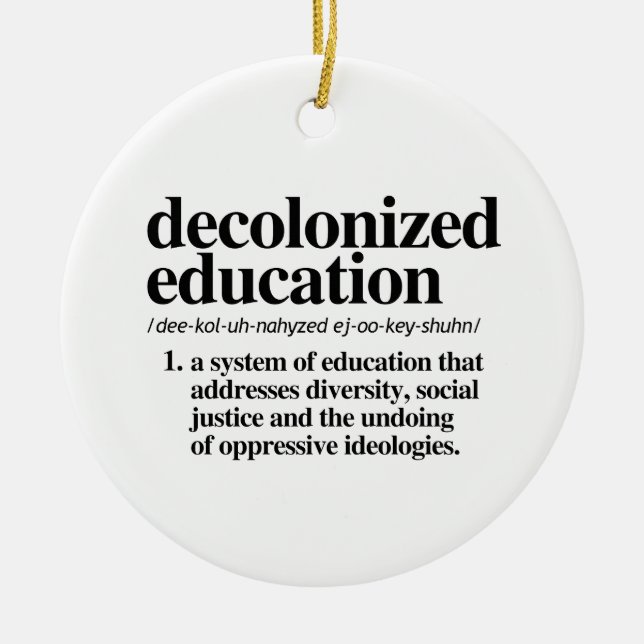 Décoration En Céramique Définition de l'éducation décolonisée (Devant)