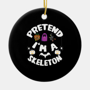 Décoration En Céramique Déguisement drôle d'Halloween Cadeau de squelette 