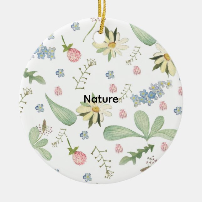 Décoration En Céramique Delicate floral pattern  (Devant)