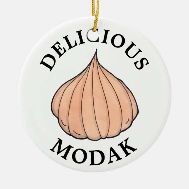 Décoration En Céramique Délicieuse noix de coco Modak Mithai Indian Sweet (Devant)