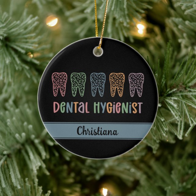 Décoration En Céramique Dentaire personnalisé Hygiéniste dents Empreintes  (Arbre)