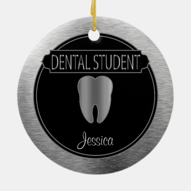 Décoration En Céramique Dental 🦷 Student - UpScale Black and Silver (Dos)