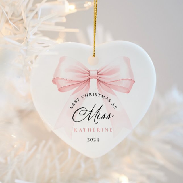 Décoration En Céramique Dernier Noël comme une Miss - Bow (Créateur téléchargé)
