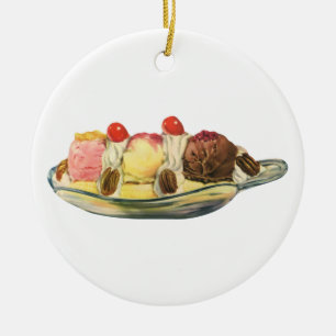 Décoration En Céramique Desserts alimentaires vintages, Cerises frites de 