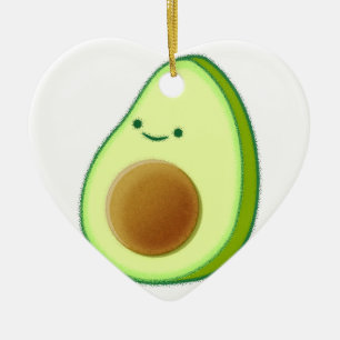 Décoration En Céramique Dessin Avocado mignon