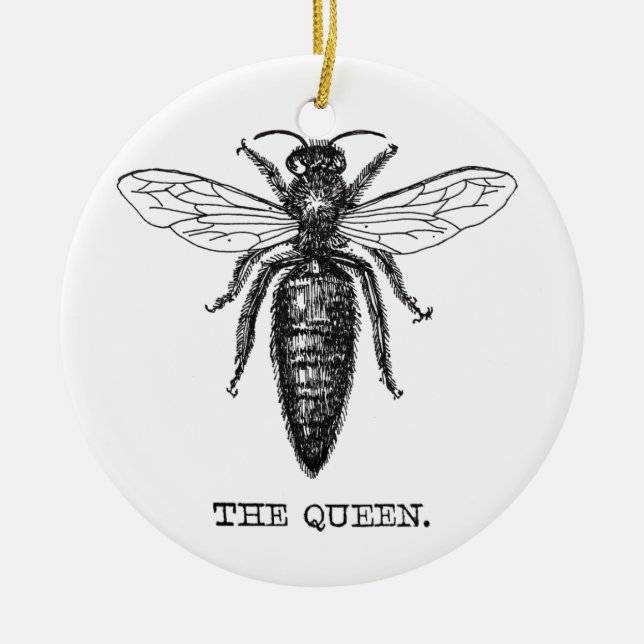 Décoration En Céramique Dessin classique de l'illustration de Queen Bee (Devant)